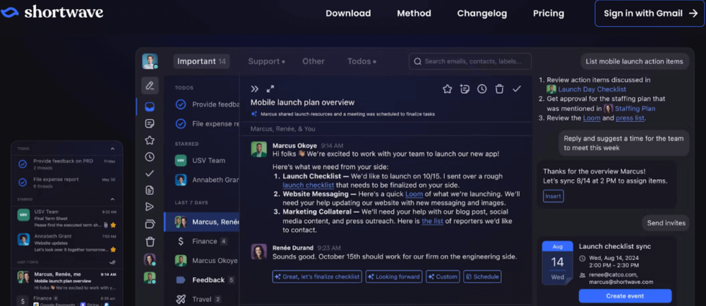 ai email assistant shortwave