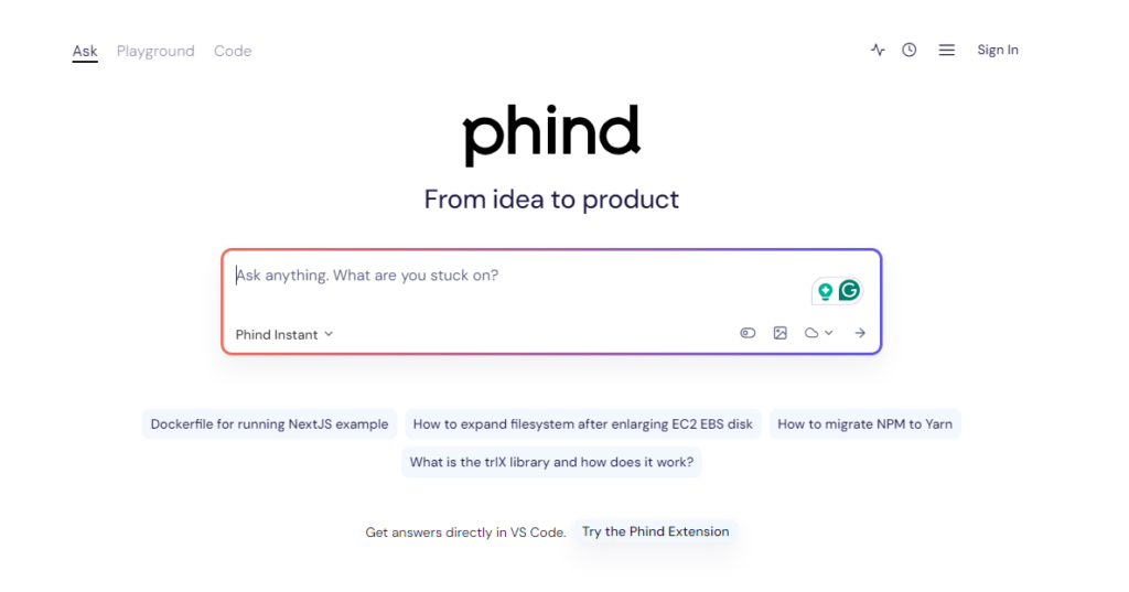 chatgpt alternative phind