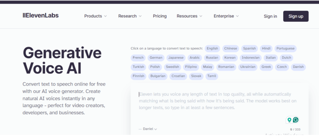 ai tool for voice generation