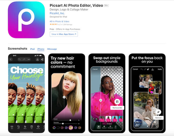 10. Picsart - программа для улучшения фотографий