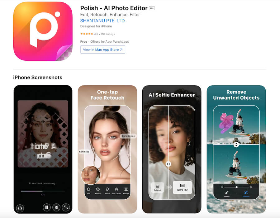 13. Polish – ИИ Улучшитель Фотографий