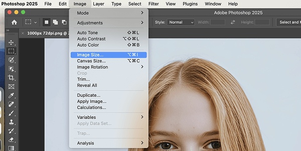 Шаг 2: Откройте команду "Размер изображения"