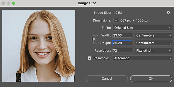 Шаг 2: Откройте команду "Размер изображения"