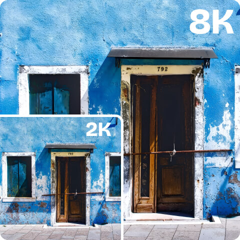 enhance images to 8K