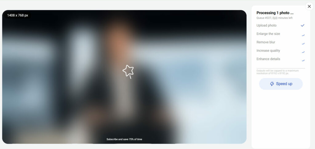 Let the AI enhances the image