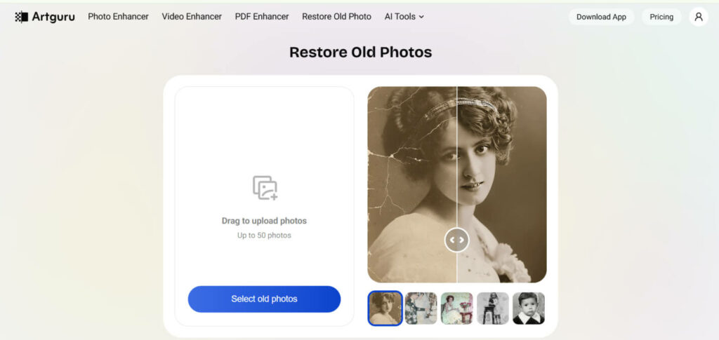 Artguru old photo restoration tool