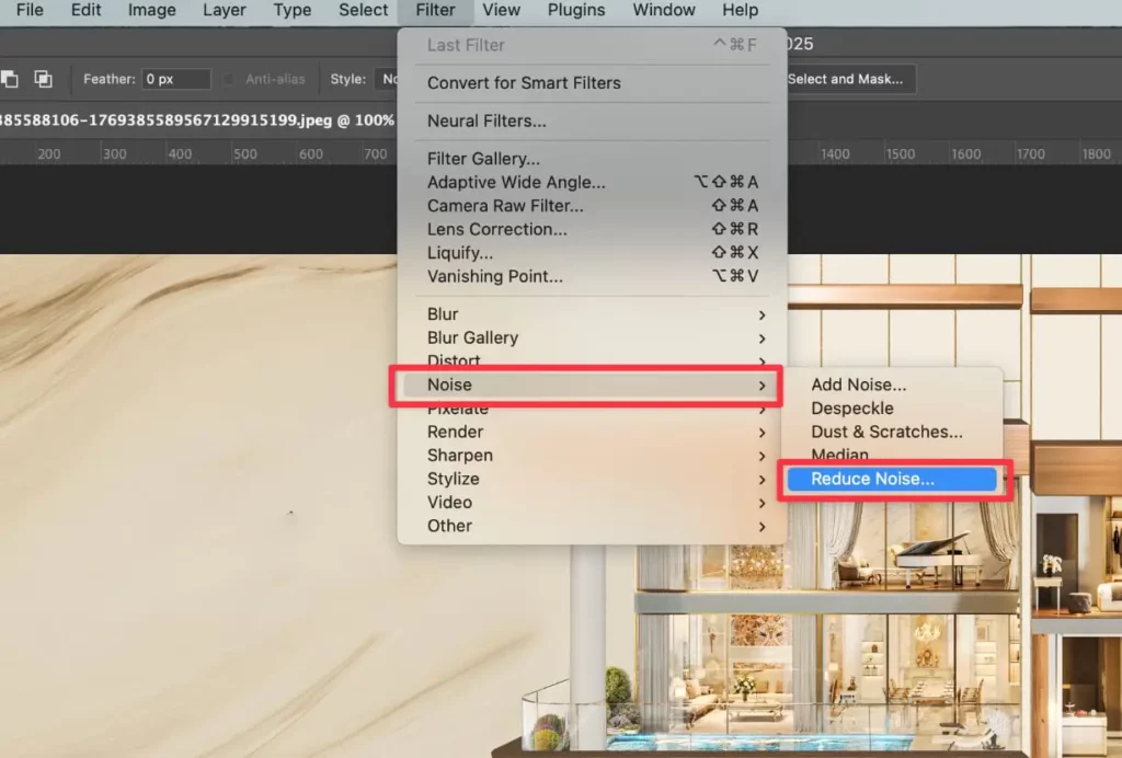 Step 2: Reduce noise and compression artifacts