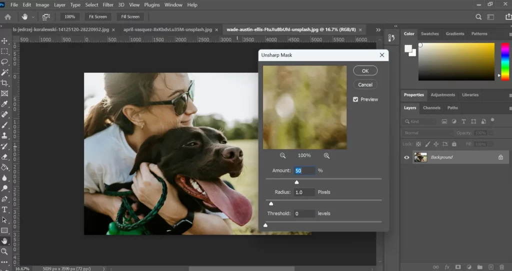 Image Sharpening in Photoshop: Unsharp Mask