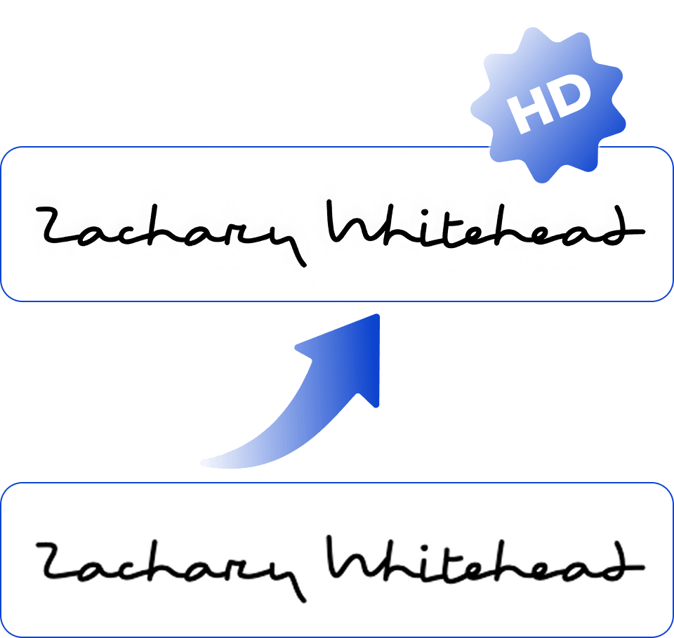 Enhance your signature to HD in one click