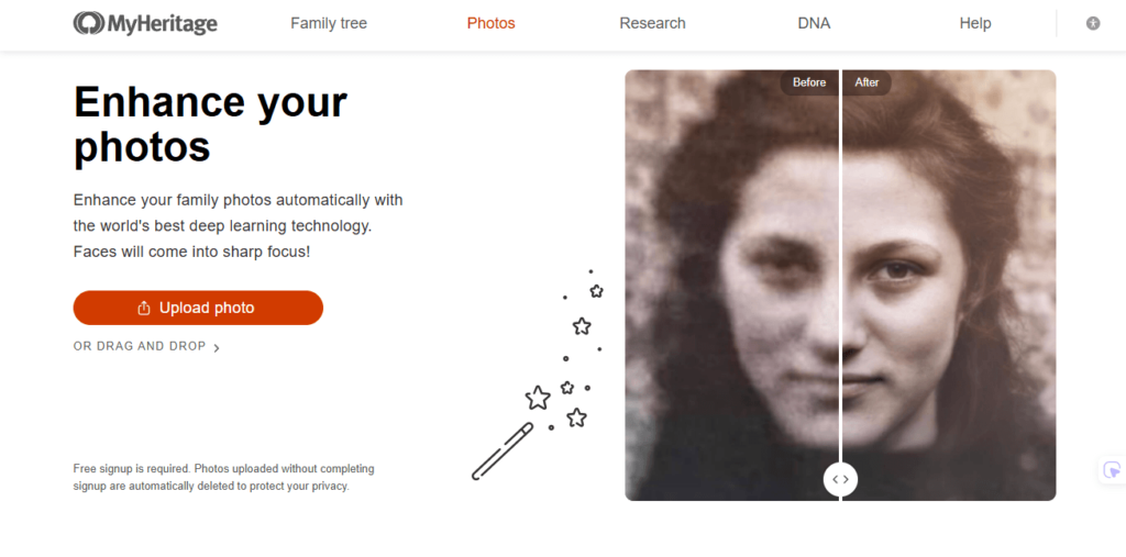 MyHeritage: Best for Family History and Photo Archiving