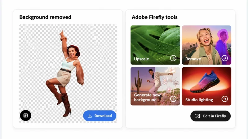 Adobe Firefly background removal