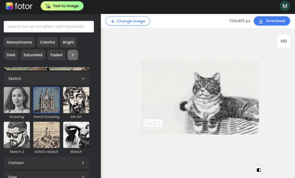 convertir foto en dibujo