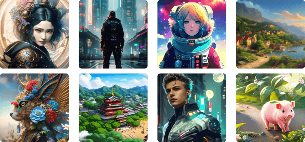 choose from muliple ai art style